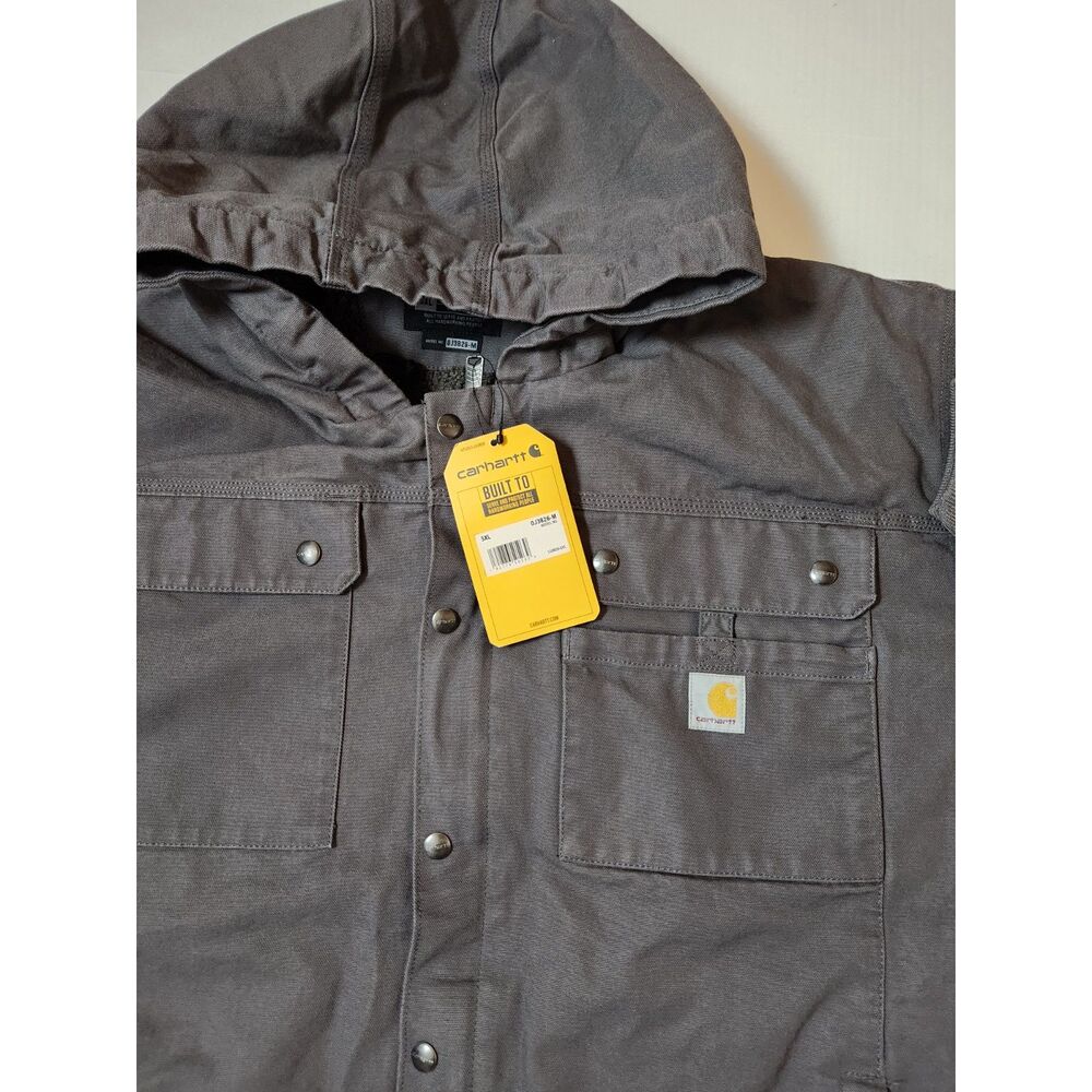 Carhartt Washed Duck Sherpa‑Lined Utility Jacket 5XL Relaxed Fit - Picture 3 of 12